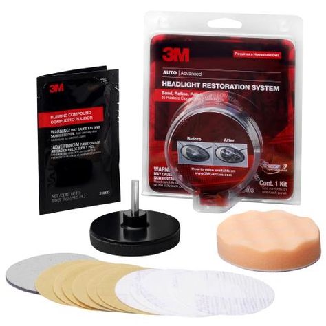 Lens Cleaner Headlight Restoration Kit, How To Clean Headlights, Headlight Restoration, Buffing Pads, Headlight Lens, Auto Body Repair, Motorcycle Lights, Night Driving, Emergency Vehicles