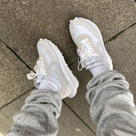 Nike Sneakers  Follow me for more  #nike#shoes#sneakers#nikesneakers Nike Sacai White, Tenis Vans, Drip Drip, Nike Sacai, White Nike Shoes, Baskets Nike, Shoes Teen, Hype Shoes, Shoe Inspo