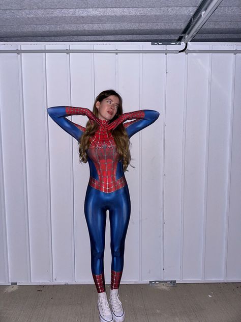 Spidey Spider-Man costume kostüm Spider Man Womens Costume, Spidergirl Halloween Costume, Spider Man And Mj Costume, Spider Womens Costume, Spiderman Halloween Costumes For Women, Spider Man Halloween Costume Women, Female Spiderman Costume, Spider Man Costume For Women, Halloween Costumes Spiderman