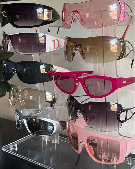 sunglass collection 2000s Glasses, 2000s Accessories, 2000s Sunglasses, 2000 Vibes, 2000 Aesthetic, Early 2000s Aesthetic, Sunglass Collection, 2000s Vibe, 2000s Party