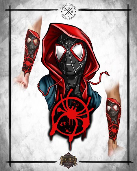 Done by David. Who else would love to see Miles Morales join the MCU? Maybe in the next @spidermanmovie I’d love to tattoo this Miles design, If you like this design or want something custom and unique, feel free to get in touch 🙂 Thanks for looking. Please like and share. #inkdentattoostudio #uktattoo #tattoolifestyle #skindeep_uk #totalltattoo #blackpooltattoo #blackpool #tattoo #tattoolove #tattoowork #tattoolife #neotraditional #neotraditionaltattoo #neotrad #neotradtattoo Mile Morales Tattoo, Iron Man And Spiderman Tattoo, Miles Morales Tattoo Design, Comic Tattoo Design, Miles Morales Tattoo Ideas, Comic Tattoo Ideas, Pop Art Tattoo Design, Spider Man Tattoo Ideas, Miles Morales Dibujo