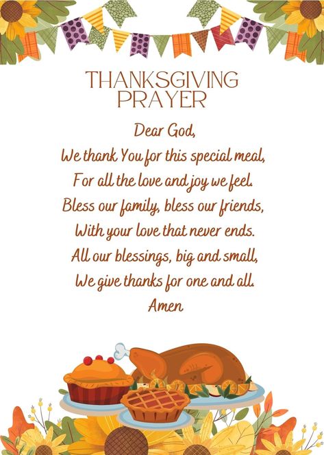 Preschool or early elementary Thanksgiving prayer that can be downloaded and resized for your home or school needs. Thanksgiving Prayer For Kids, Prayer For Thanksgiving, Thanksgiving Prayers For Family, Prayers For Kids, Thanksgiving Quotes Christian, Prayer For Kids, Thanksgiving Prayers, Dinner Prayer, Christian Thanksgiving