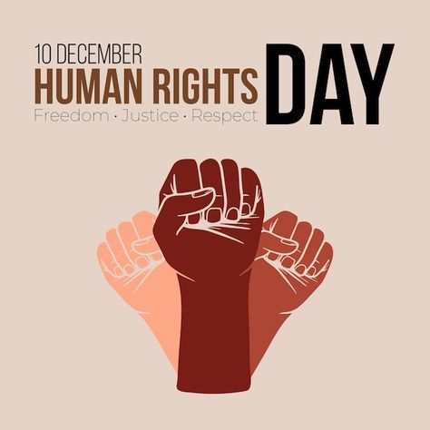 Vector human rights day world internatio... | Premium Vector #Freepik #vector Danger Background, Human Rights Day, 10 December, Graphic Design Ads, Sports Graphic Design, Psd Icon, International Day, Vector Photo, Human Rights