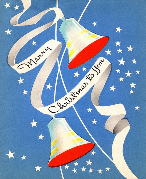 1940s Christmas card. 1940s Christmas, Christmas Graphic Design, Vintage Christmas Greeting Cards, 카드 디자인, Christmas Graphics, Merry Christmas To You, Old Christmas, Christmas Poster, Merry Christmas Card