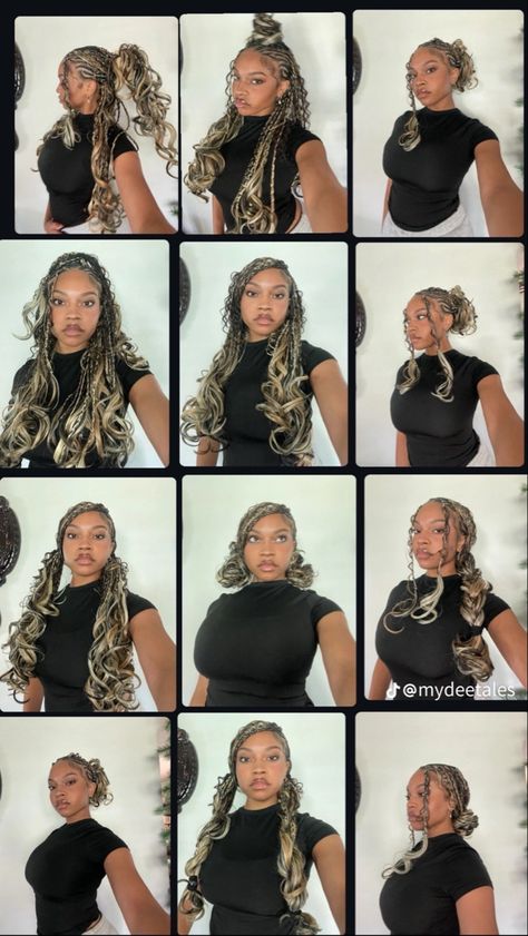 Styles With Box Braids, Hair Styles Box Braids, Crazy Hair Styles, Hairstyles With Braids, Picture Day Hair, Cute Box Braids, Cute Box Braids Hairstyles, Hair Guide, Box Braids Styling