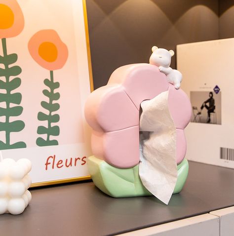 Beautiful Desktop Decoration Flower Tissue Box - New Arrives - FeelGift Tissue Box Holder, New Beds, Unique Flowers, Tissue Holders, Tissue Box Covers, Phone Accessories, Tissue Boxes, Flower Shape, More Fun