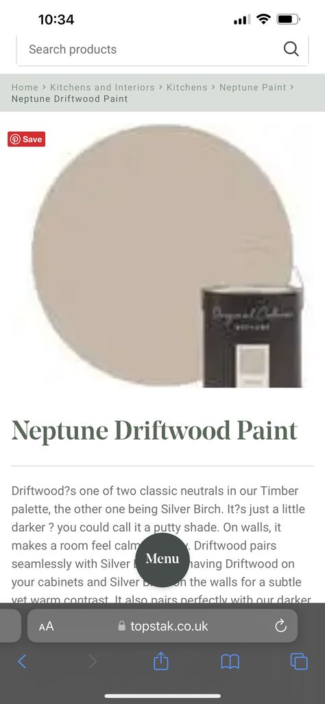 Neptune Paint Colours, Neptune Driftwood, Paint Driftwood, Driftwood Paint, Painted Driftwood, Silver Birch, Paint Colours, Making Room, Kitchen Interior