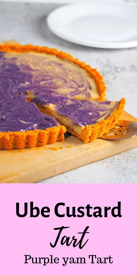 Ube Custard, Purple Yams, Ube Dessert Recipe, Mouse Recipes, Recipes Filipino, Graham Pie, Easy Filipino Recipes, Filipino Dessert Recipes, Ube Recipes