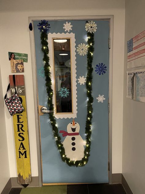 Winter Classroom Door, Snowman Garland, Garland Lights, Winter Classroom, Order Form Template, Winter Snowman, Door Decorations Classroom, Classroom Door, Door Decoration