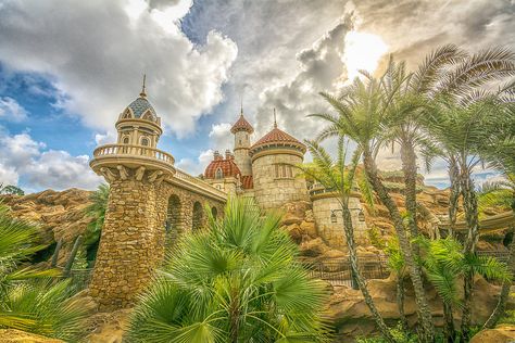 Tropical Castle Tropical Kingdom, Tropical Castle, Dragon Dreaming, Castle Aesthetic, Beyond The Horizon, Royalty Aesthetic, World Photo, Disney Park, Landscape Scenery