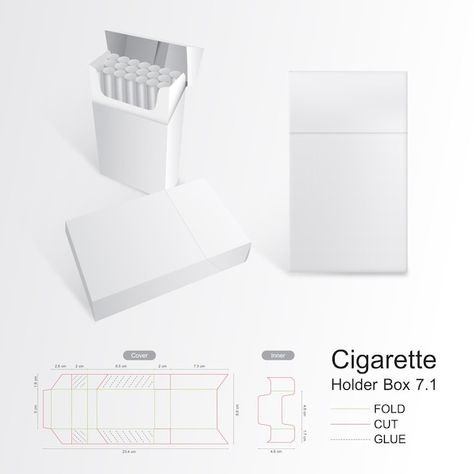 Cigarette box | Premium Vector #Freepik #vector #diecut #cut-box #white-box #carton-design Cigerattes Box Design, Diy Ciggerate Pack, Box Of Ciggarates, Coffee Display, Pola Kotak, Carton Design, Paper Dolls Diy, Packaging Diy, Packaging Template