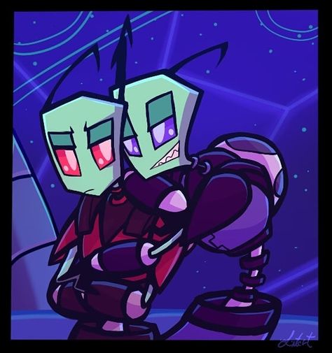 Linter🌟 on Instagram: “look at them being good ol pals,best friendos,yup,nothing more than that,just looking at eachother very closely like friends do,yep I…” Tallest Invader Zim, Almighty Tallest, Invader Zim, Instagram Look, Being Good, Nothing More, Cartoon Movies, Kids Shows, Green Man