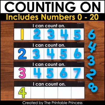 Counting On to 20 | Grab this FREE during the... by The Printable Princess | Teachers Pay Teachers Maths Stations, Quiet Bags, Sounds Activities, Number Learning, School Dr, Printable Princess, Activities For Kindergarten, Prek Math, Math Intervention