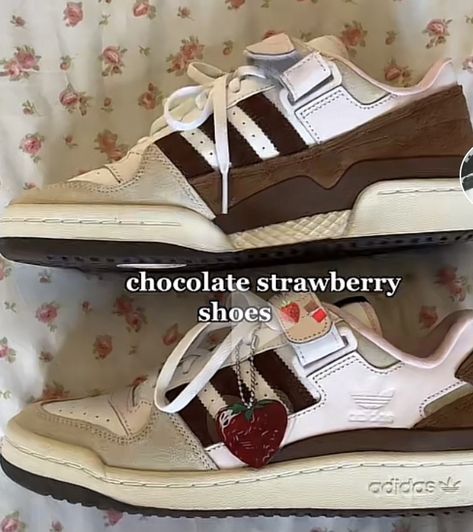 Adidas Forum Low Strawberry, Chocolate To My Strawberry Adidas, Adidas Forum Low Chocolate To My Strawberry, Adidas Forum Chocolate Strawberry, Strawberry Adidas, Coquette Shoes Converse, Coquette Sneakers Aesthetic, Melanie Martinez Concert, Digital Wardrobe