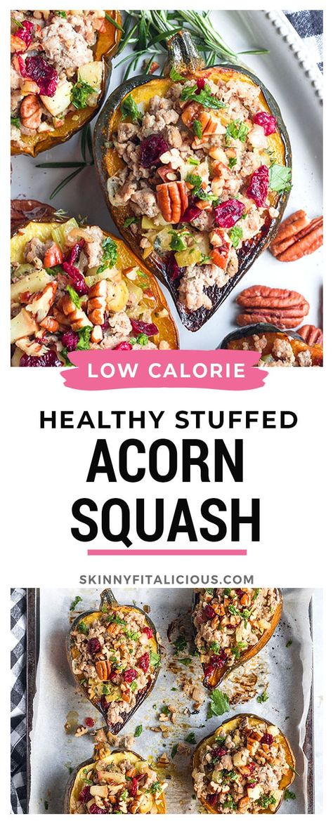 Healthy Stuffed Acorn Squash Recipes, Acorn Squash And Turkey Recipes, Low Calorie Acorn Squash Recipes, Keto Stuffed Acorn Squash, Healthy Stuffed Squash Recipes, Lean And Green Acorn Squash Recipe, Vegetable Recipes Low Calorie, Low Carb Acorn Squash Recipes, Healthy Stuffed Acorn Squash