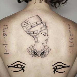 Tattoo Balance, Egyptian Goddess Tattoo, Egyptian Queen Tattoos, Cleopatra Tattoo, Eye Of Ra Tattoo, Pharaoh Tattoo, Egyptian Cat Tattoos, Nefertiti Tattoo, Egyptian Tattoos