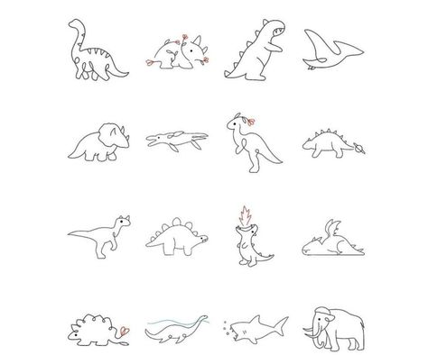 Small Best Friend Tattoos Dinosaur, Tattoo Ideas Small Dinosaur, Dino Sibling Tattoos, Mini Tattoos Dinosaur, Finger Tattoos Dinosaur, Delicate Dinosaur Tattoo, Cute Dinosaur Line Art, Nessy Tattoo Design, Dinosaur Tiny Tattoo