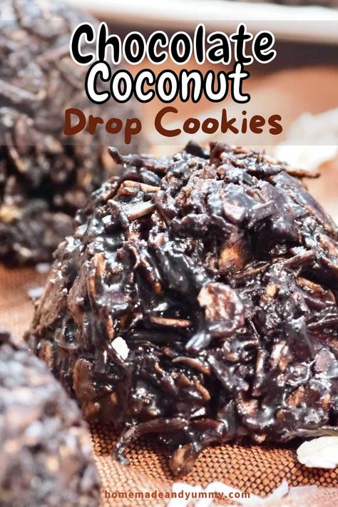 Coconut Drop Cookies, Coconut Drops Recipe, Coconut Drops, Cookie Recipes From Scratch, Cookie Recipes Unique, Coconut Chocolate, Healthy Cookie Recipes, Baking Recipes Cookies, Delicious Cookie Recipes