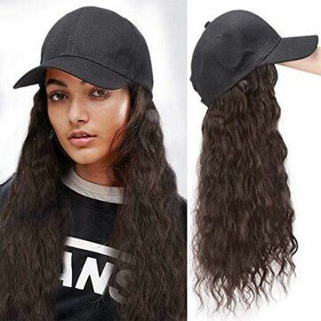 Long Hair Wigs, Wig Hat, Curly Hair Wig, Long Curls, Curly Waves, Peaked Cap, Wig Making, Cap Hair, Short Curly Hair