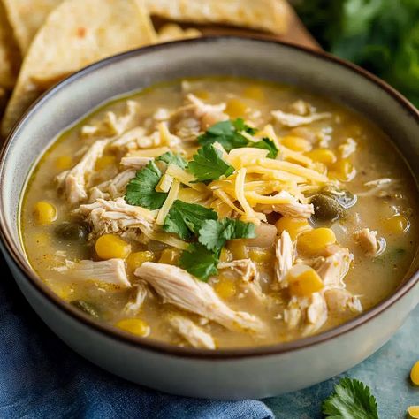 bef White Chicken Chili Recipe, White Bean Chicken Chili, Creamy White Chicken Chili, Chicken Crockpot Recipes Easy, Comfort Soup Recipes, White Chili, White Chili Chicken Recipe, Chili Chicken, Chicken Chili Recipe