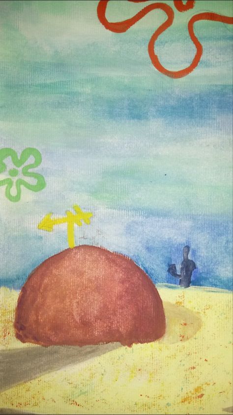 spongebob fanart sponge bob squidward and patick - house - watercolors - ela Spongebob Watercolor Painting, Spongebob Watercolor, Sponge Bob Squidward, Spongebob Water, Spongebob Fanart, Doodle Ideas, Cute Funny Cartoons, Sponge Bob, Watercolor Art Lessons