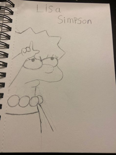 Lisa Simpson Drawing, Simpson Drawing, Simpsons Drawings, Funny Drawings, The Simpsons, Lisa Simpson, Drawing Sketches, Pencil Drawings, Drawings