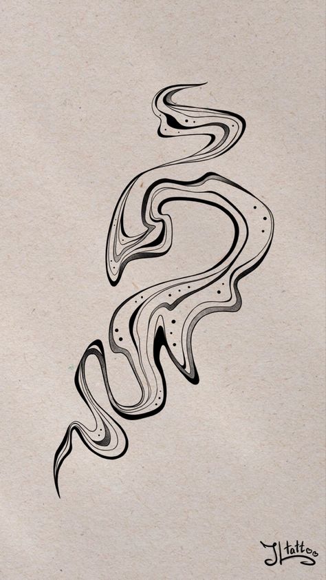 Swirly Abstract Art, Geometric Hip Tattoo, Ink Spill Tattoo, Fluid Tattoo Design, Fluid Tattoo, Swirly Tattoo, Spiral Drawing, Swirl Tattoo, Organic Tattoo