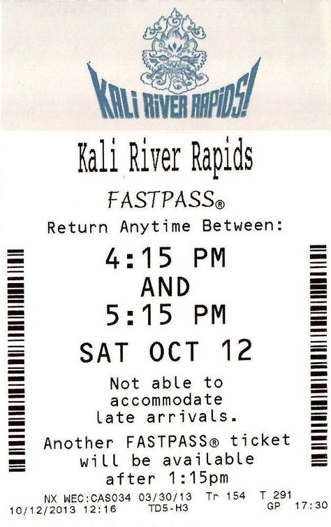 Walt Disney World - Animal Kingdom - Kali River Rapids - Fastpass Disney Fast Pass, River Rapids, Disney Tickets, Walter Elias Disney, Fast Pass, Disney Dreams, Disney Posters, Disney Aesthetic, Disney Crafts