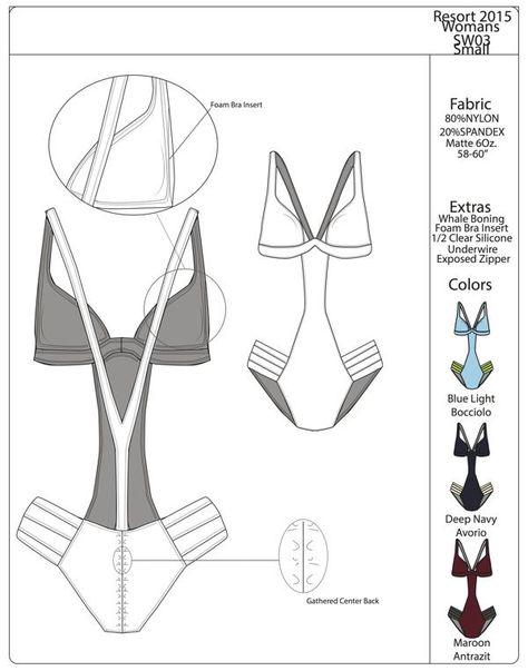 Fashion technical drawing - tech pack - Heliophilia on Behance Fashion Technical Drawing, Illustrations Fashion, David Downton, Fashion Design Drawing, Flat Drawings, Swimwear Pattern, Technical Drawings, Fashionable Dress, Drawing Fashion