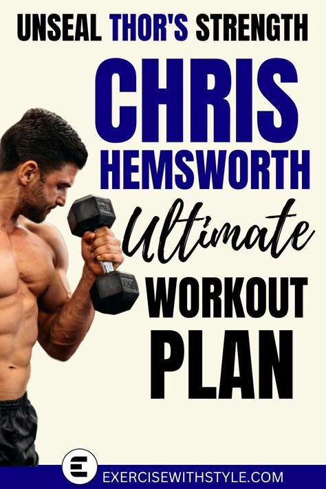 Overwhelmed by fitness info? We get it! Navigate the Chris Hemsworth Thor workout with our comprehensive breakdown. No need for superhero genetics – just practical tips and real results. 🏋️‍♂️ #ThorBody #WorkoutWisdom Chris Hemsworth Diet, Thor Body Workout, Thor Workout, Thor Body, Chris Hemsworth Thor Workout, Chris Hemsworth Workout, Thor Workout Chris Hemsworth, Chris Hemsworth Thor Love And Thunder, Chris Hemsworth Flexing