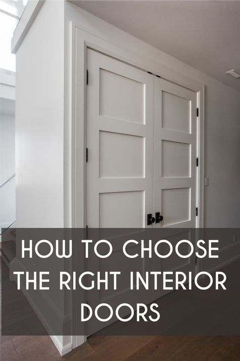 Interior white door with black hardware how to choose the right interior doors 3 Panel Vs 5 Panel Doors, Beach House Interior Door Styles, Interior Doors Transitional, Interior Office Doors With Glass Panels, Lake House Interior Doors, Types Of Interior Door Styles, How To Pick Interior Doors, Interior Doors Styles Farmhouse, High End Interior Doors