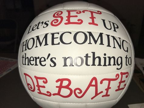 Homecoming Invite with Volleyball and Debate theme Volleyball, Homecoming, Prom, Let It Be