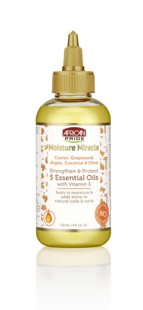 5 Essential Oils with Vitamin E | Nourishing Blend | African Pride African Pride Moisture Miracle, Moisture Miracle, Scalp Oil, 4c Natural Hair, Hair Vitamins, Oil Treatments, Natural Haircare, Growth Oil, Best Oils