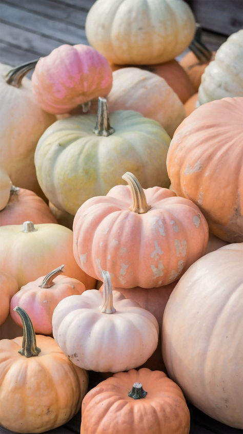 Add a touch of whimsy to your fall decor with these stunning pastel pumpkins! Perfect for creating a soft, cozy autumn vibe, these unique pumpkins in shades of blush, peach, and cream bring a fresh twist to traditional fall color schemes. Whether you’re decorating your front porch, setting up for a festive Halloween, or styling a fall-themed table centerpiece, these pastel pumpkins offer endless possibilities. Pin for creative fall decor inspiration! 🍂 #FallDecor #PastelPumpkins #SeasonalDecor Pink Fall Aesthetic, Decorating Your Front Porch, Pastel Pumpkins, Fall Color Schemes, Peach And Cream, Pink Fall, Fall Decor Inspiration, Cozy Autumn, Halloween Festival