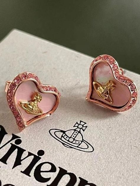 2023 Buy Rhinestone Cosmos Heart Earrings under US$6 in Earrings Online Store. Free Shipping with US$69+. Check reviews and buy it today. Style: Casual/Street/Vintage/Sweet/Y2K/Elegant Pattern Type: Geometric Material: Alloy, Rhinestone Quantity: 1pair Type: Ear Studs Occasion: Holiday/Going Out/Wedding/Festival/Party/Night Out/Dating #y2k #retro #aesthetic #streetstyle #outfits #ootd #trendyoutfits #fashionista #casualoutfits Heart Diamond Earrings, Vivienne Westwood Earrings, Trendy Scarves, Saturn Earrings, Diamond Earrings For Women, Mini Studs, Elegant Pattern, Sparkle Jewelry, Gold Gift