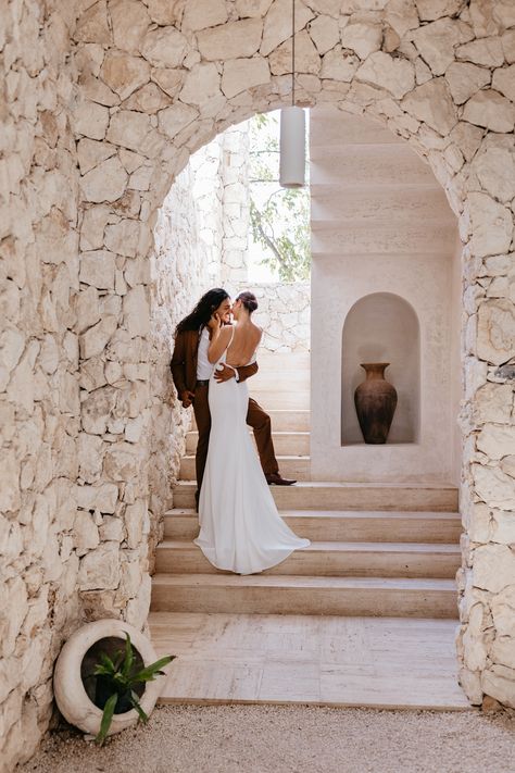 Stunning Tulum Wedding Elopement, Mexico Wedding Elopment Photographer, Bride in stone archway in Tulum Engagement Photos In Mexico, Destination Wedding Photoshoot, Elope In Mexico, Spain Elopement Photography, Resort Wedding Photography, Mexico Wedding Photography, Mexico Engagement Photos, Mexico Wedding Photos, Cancun Elopement