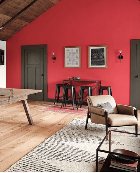 Positive Red SW 6871 | Red Paint Colors | Sherwin-Williams Red Paint Colors, Sherwin Williams Paint Colors, Best Paint Colors, Paint Projects, Oak Cabinets, Red Paint, Color Samples, Sherwin Williams, Paint Color