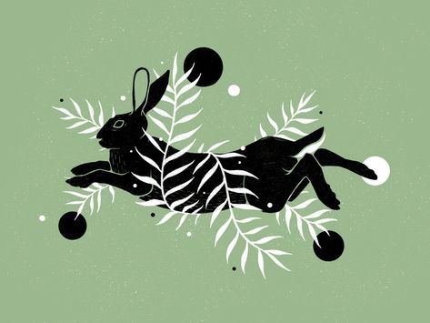 Black Hare Tattoo, Leaping Hare Tattoo, Hare Art, Hare Tattoo, Hare Logo Design, Tortoise And The Hare Illustration, Hare Jumping Illustration, Watership Down Illustrations, March Hare Illustration