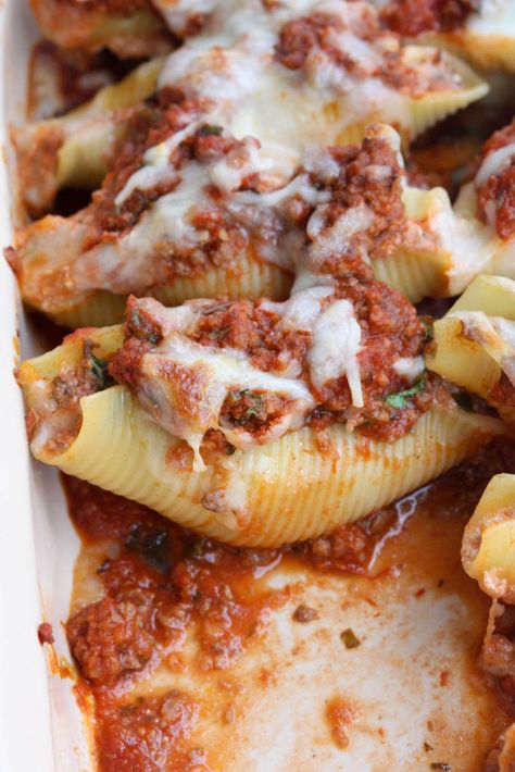 Lasagna Filling, Lasagna Stuffed Shells, Stuffed Shells With Meat, Stuffed Shells Ricotta, Tastes Better From Scratch, Slow Cooker Lasagna, Stuffed Shells Recipe, Stuffed Pasta Shells, Favorite Comfort Food