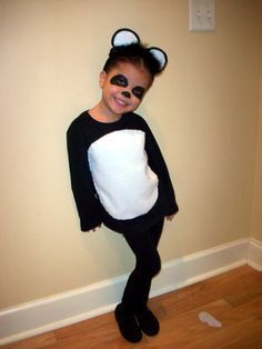 Panda Costume Diy, Panda Makeup, Diy Panda, Seussical Costumes, Panda Costume, Panda Costumes, Diy Girls, Diy Costumes Kids, Tutu Costumes