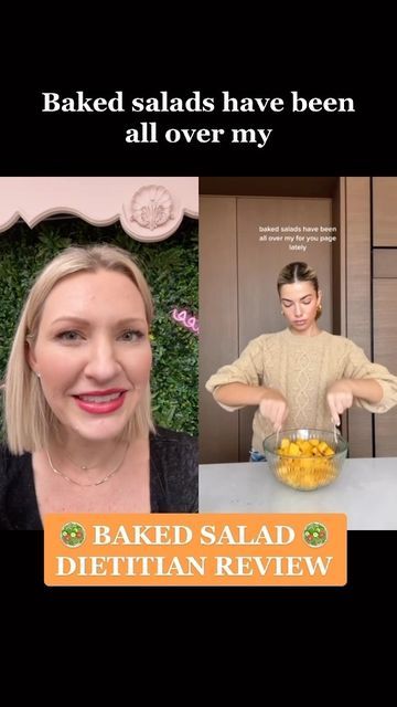 Abbey Sharp-Dietitian Blogger on Instagram: "The internet is loving baked salad rn and this one looks like a hunger crushing combo home run!! Stitch with kitkeenan on TikTok . . . . . . #dietitian #tiktok #nutrition #nutritionmyths #food #wellnessculture #dietculture #dietculturerebel #health #healthandwellness #wellness #nutritionist #wellnesstips #faddiets #diets #intuitiveeating #foodfreedom #bakedsalad #saladrecipe #healthyrecipes #healthymealprep #dietitianeats #wintermeals" Abbey Sharp Recipes, Hunger Crushing Combo, Baked Salad, Abbey Sharp, Diet Culture, Fad Diets, Intuitive Eating, Home Run, Healthy Meal Prep