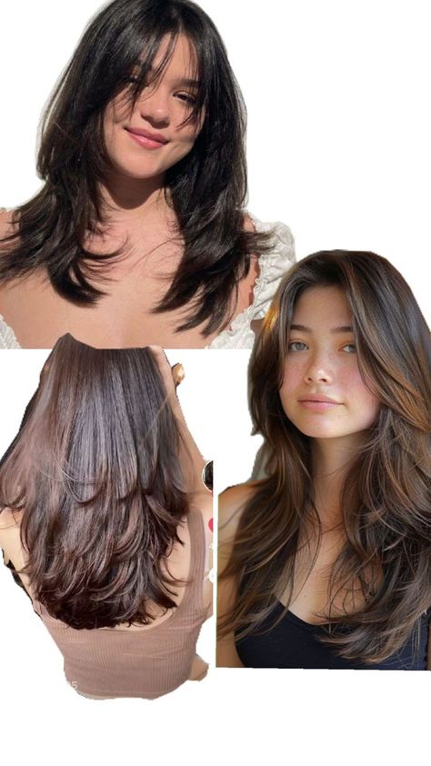 The best haircut for Round faces . Long Hair Cut For Round Face Shape Girl, Roundface Haircut For Women Long, Hair Cut For Round Face Shape Girl Asian, Hair Style For Plus Size Women Round Faces Long Hair, Best Hairstyle For Round Face Girl, Haircut For Round Faces, The Best Haircut, Shape Face, Round Face Haircuts