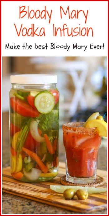 Infuse Vodka, Infused Alcohol, Blood Mary, Infused Liquors, Easy Quinoa, Homemade Liquor, Alcholic Drinks, Liquor Recipes, Flavorful Vegetables