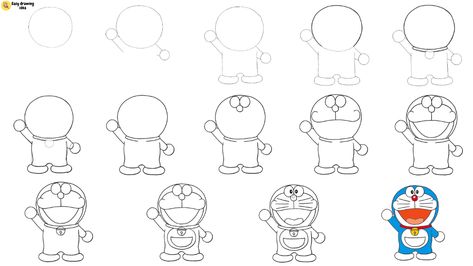 How to Draw Doraemon Step By Step How To Draw Doraemon, Cartoons Rangoli Design, Cartoons Rangoli, Character Web, Easy Disney Drawings, Learning To Draw, Japanese Manga, Drawing For Beginners, Chibi Drawings