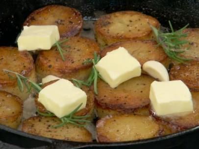 Melting Potatoes Recipe | Katie Lee | Food Network The Kitchen Food Network Recipes Katie, Melted Potatoes, Potatoes With Herbs, Melting Potatoes Recipe, Melting Potatoes, Recipes Potatoes, Buttery Potatoes, Potatoe Recipes, Potato Side Dish