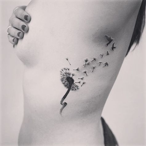 cool Top 100 dandelion tattoo - http://4develop.com.ua/top-100-dandelion-tattoo/ Check more at http://4develop.com.ua/top-100-dandelion-tattoo/ Watercolor Dandelion Tattoo, Dandelion Tattoo Design, Little Bird Tattoos, Unique Tattoos For Women, Dandelion Tattoo, Small Girl Tattoos, Stomach Tattoos, Feather Tattoos, Rib Tattoo