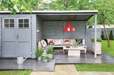 Stylish Sheds: 8 Incredible Backyard Ideas -Passion Shake Dutch Interior Design, Lean To Shed, Backyard Seating, Backyard Shed, Outdoor Sheds, Casa Exterior, She Sheds, Shed Design, Building A Shed