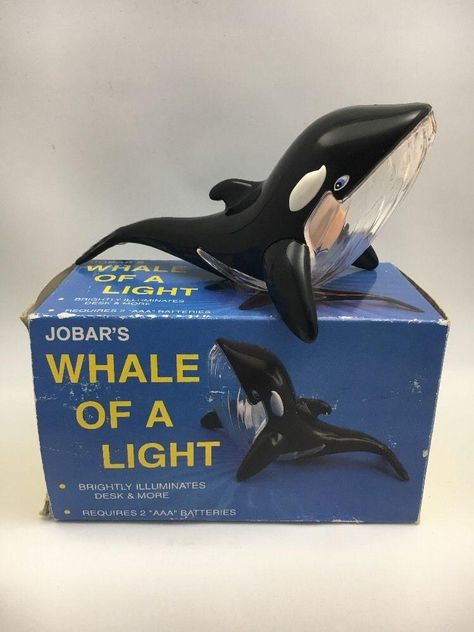 Jobar's Whale Of A Light Orca Whale Desk Light Vintage Early American Furniture, Orcinus Orca, Bankers Desk Lamp, Orca Whale, Orca Whales, Eastern Art, Appreciation Post, Batteries Not Included, Killer Whales