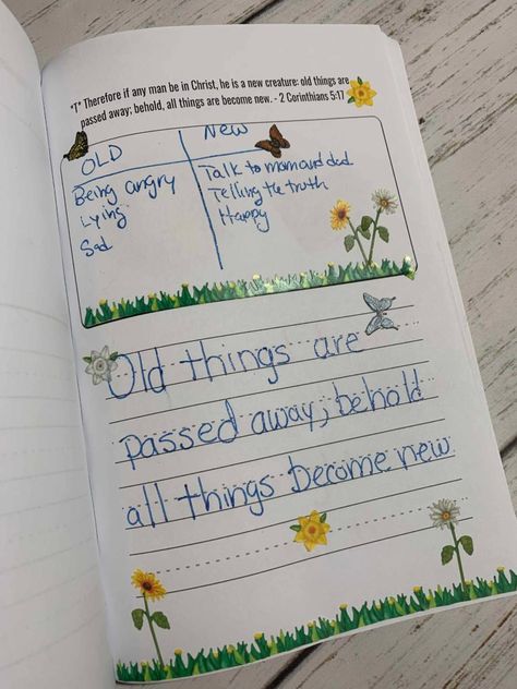 Bible Journaling For Kids, Journaling For Kids, Kids Prayer Journal, Kindergarten Journals, Devotions For Kids, Verses For Kids, Bible Studying, Sunday School Curriculum, Oldest Bible