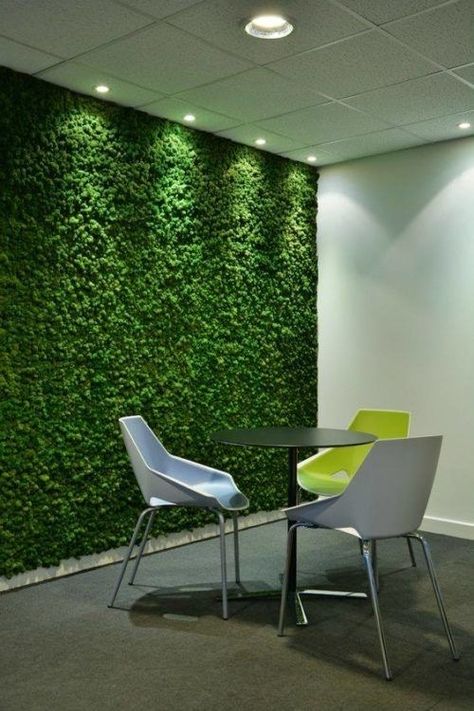 Mos Wand, Green Wall Design, Artificial Grass Wall, Artificial Green Wall, Vertical Garden Design, Green Interior Design, Vertical Garden Wall, Moss Wall, Living Wall